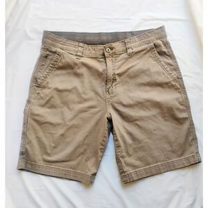 Men's Cotton WP Weather Proof Light Khaki Shorts HIking or Everyday Wear, Sz 34"